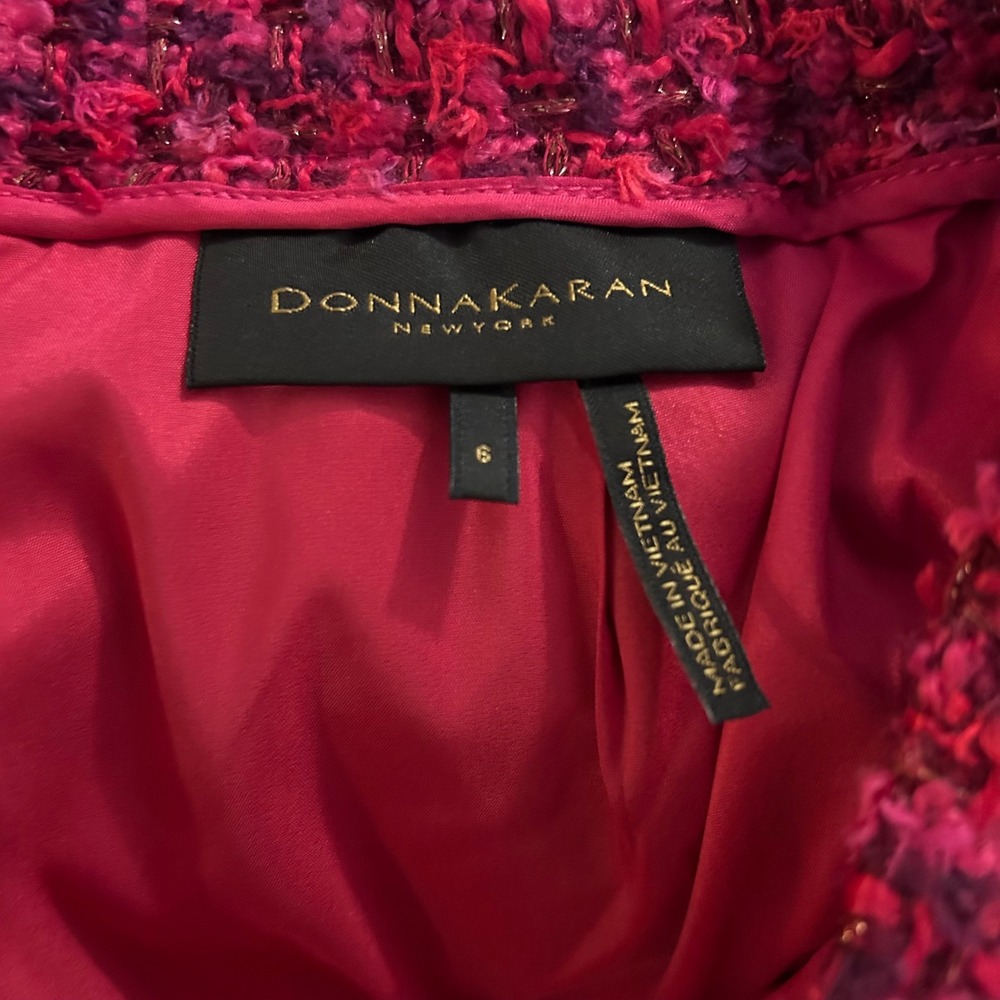 Donna Karan New York Bare necessities Skirt Womens Size 6 Red & Black Tweed New - Picture 5 of 13